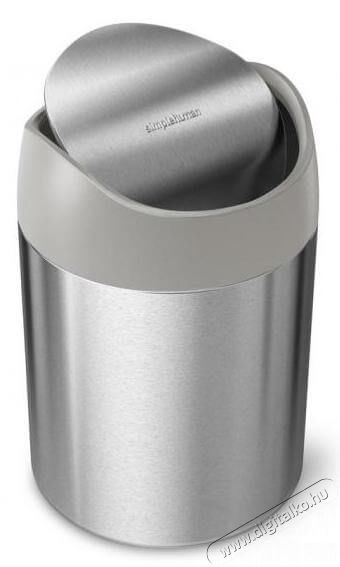 SimpleHuman CW2084 rozsdamentes mini asztali szemetes 1,5 literes - ez&uuml;st H&aacute;ztart&aacute;s / Otthon / K&uuml;lt&eacute;r - Lak&aacute;sfelszerel&eacute;s - Szemetes - 370370