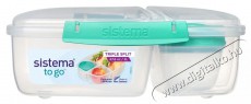 Sistema H&aacute;romrekeszes &eacute;telt&aacute;rol&oacute; doboz + joghurt tart&oacute;, 2 l, mentaz&ouml;ld Konyhai term&eacute;kek - Ed&eacute;ny - &Eacute;telt&aacute;rol&oacute; - 520627
