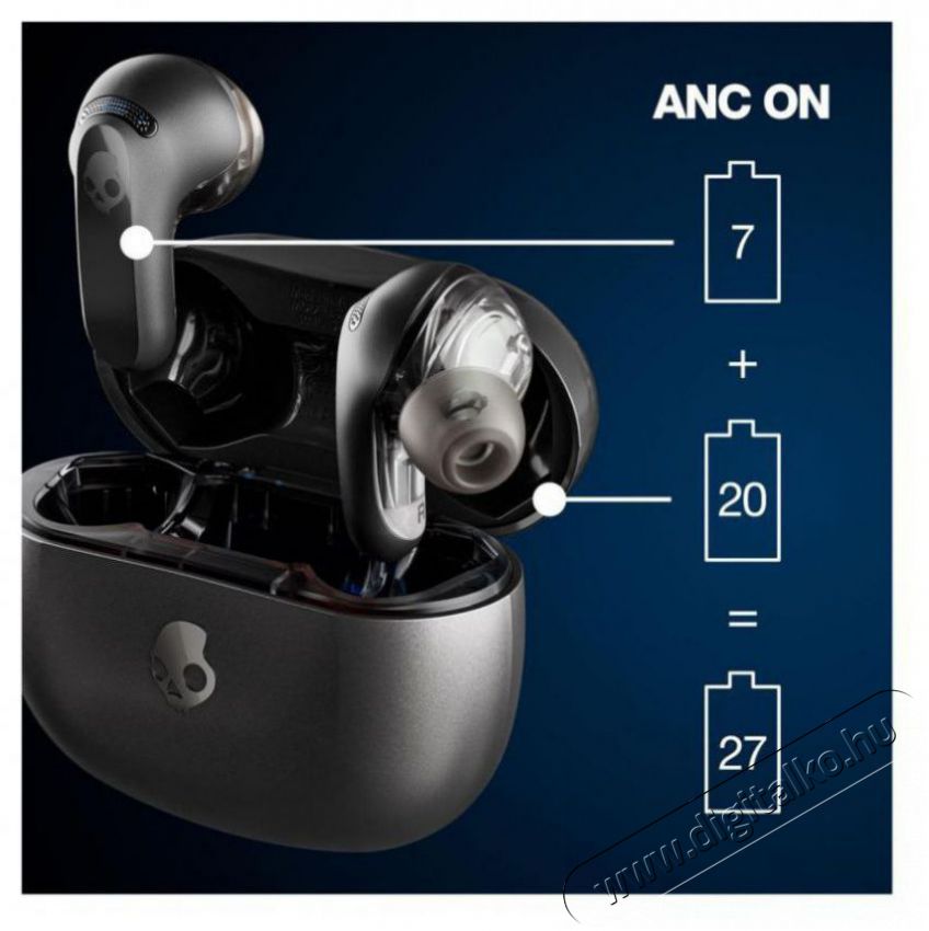 Skullcandy S2IPW-P740 Rail ANC True Wireless Bluetooth fekete f&uuml;lhallgat&oacute; Audio-Video / Hifi / Multim&eacute;dia - F&uuml;l &eacute;s Fejhallgat&oacute;k - F&uuml;lhallgat&oacute; - 489104