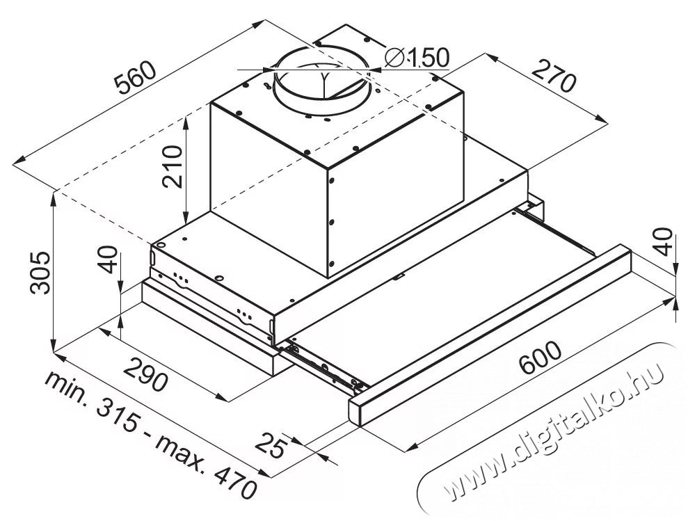 SLX STSZ 60 X Be&eacute;p&iacute;thető P&aacute;raelsz&iacute;v&oacute; Konyhai term&eacute;kek - P&aacute;raelsz&iacute;v&oacute; - Be&eacute;p&iacute;thető / kih&uacute;zhat&oacute; - 363786