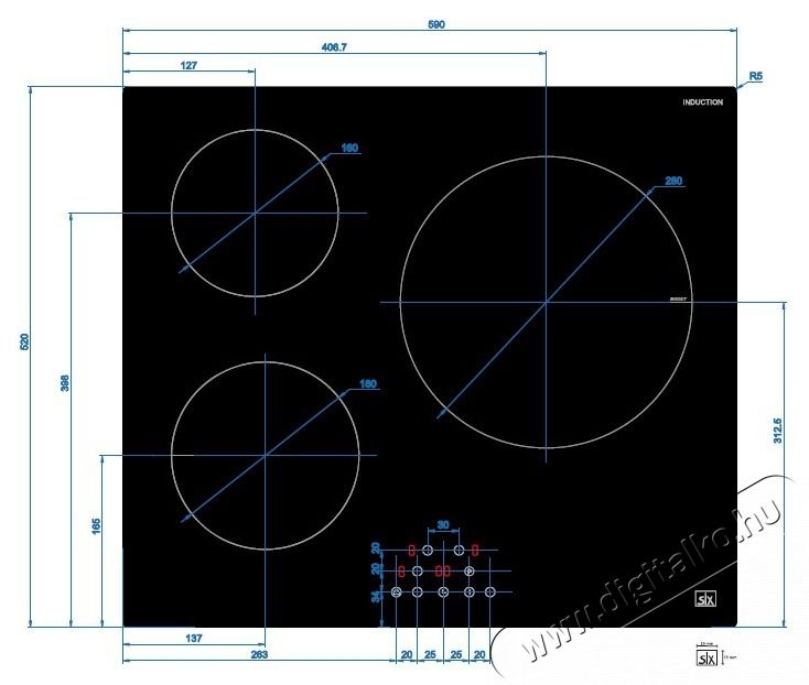 SLX 5IF-3SB indukci&oacute;s főzőlap Konyhai term&eacute;kek - S&uuml;tő-főzőlap, tűzhely (be&eacute;p&iacute;thető) - Indukci&oacute;s főzőlap (be&eacute;p&iacute;thető) - 526734