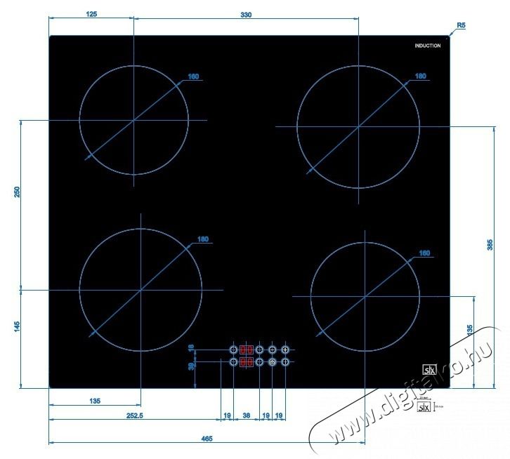 SLX 5IF-4S indukci&oacute;s főzőlap Konyhai term&eacute;kek - S&uuml;tő-főzőlap, tűzhely (be&eacute;p&iacute;thető) - Indukci&oacute;s főzőlap (be&eacute;p&iacute;thető) - 526733