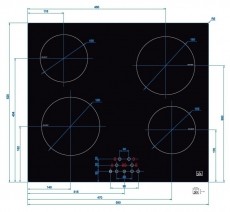 SLX 5VF-4S ker&aacute;mia főzőlap Konyhai term&eacute;kek - S&uuml;tő-főzőlap, tűzhely (be&eacute;p&iacute;thető) - Indukci&oacute;s főzőlap (be&eacute;p&iacute;thető) - 526731