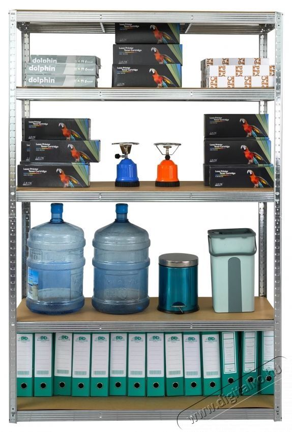 SmartStorage f&eacute;mpolc 180x120x60cm 5 db MDF polc, 250kg/polc H&aacute;ztart&aacute;s / Otthon / K&uuml;lt&eacute;r - Szersz&aacute;m - Kieg&eacute;sz&iacute;tő, tartoz&eacute;k - 535719