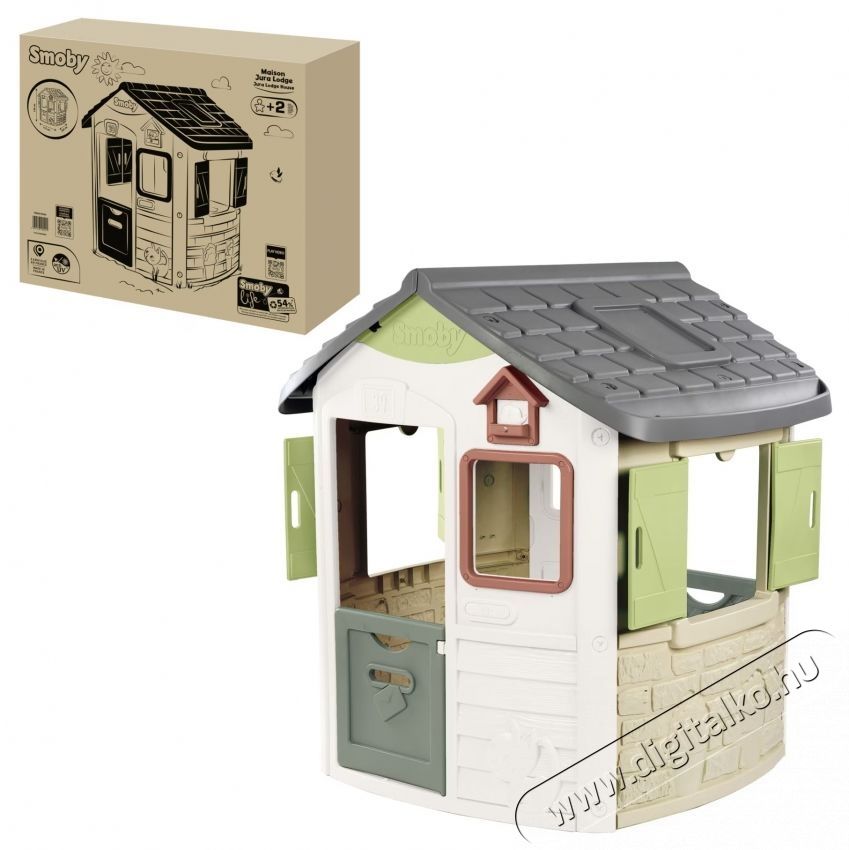 Smoby Jura Lodge Playhouse gyerekh&aacute;z H&aacute;ztart&aacute;s / Otthon / K&uuml;lt&eacute;r - J&aacute;t&eacute;k / Sport - Szabadt&eacute;ri j&aacute;t&eacute;k - 535734
