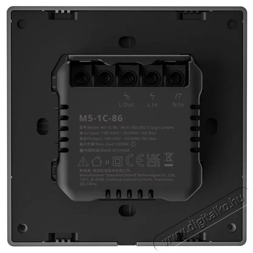 SONOFF M5-1C-86 SwitchMan H&aacute;ztart&aacute;s / Otthon / K&uuml;lt&eacute;r - Okos otthon - Kieg&eacute;sz&iacute;tő - 520667