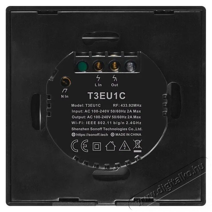 SONOFF T3EU1C-TX Series H&aacute;ztart&aacute;s / Otthon / K&uuml;lt&eacute;r - Okos otthon - Kieg&eacute;sz&iacute;tő - 520689