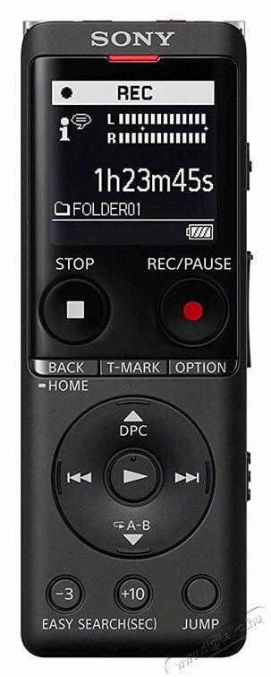 SONY ICDUX570B USB csatlakoz&oacute;s fekete digit&aacute;lis diktafon - 4GB Mobil / Kommunik&aacute;ci&oacute; / Smart - Diktafon - Diktafon - 368336