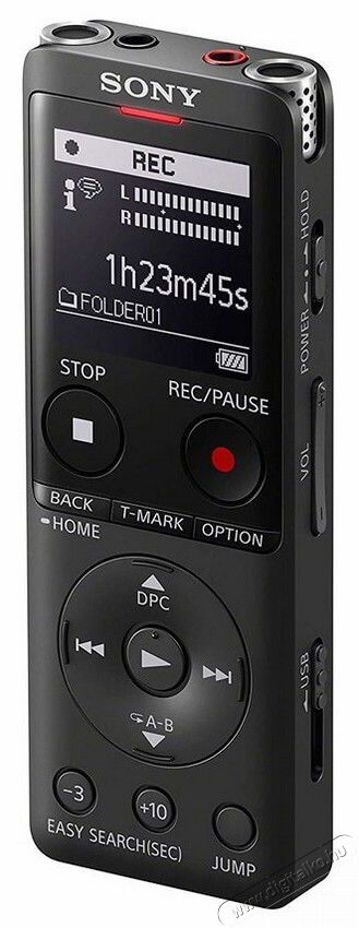 SONY ICDUX570B USB csatlakoz&oacute;s fekete digit&aacute;lis diktafon - 4GB Mobil / Kommunik&aacute;ci&oacute; / Smart - Diktafon - Diktafon - 368336