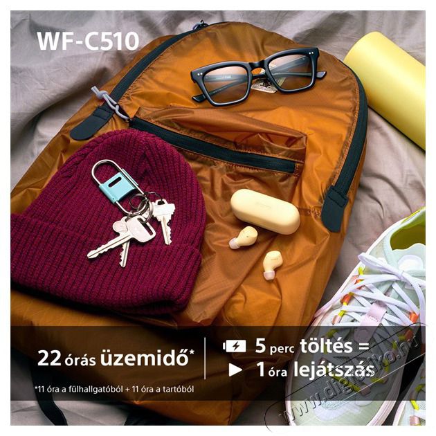 SONY WFC510W.CE7 True Wireless Bluetooth feh&eacute;r f&uuml;lhallgat&oacute; Audio-Video / Hifi / Multim&eacute;dia - Hordozhat&oacute;, vezet&eacute;k n&eacute;lk&uuml;li / bluetooth hangsug&aacute;rz&oacute; - Hordozhat&oacute;, vezet&eacute;k n&eacute;lk&uuml;li / bluetooth hangsug&aacute;rz&oacute; - 507126