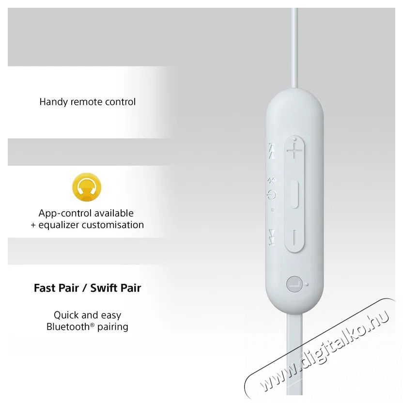 SONY WI-C100, feh&eacute;r Audio-Video / Hifi / Multim&eacute;dia - F&uuml;l &eacute;s Fejhallgat&oacute;k - F&uuml;lhallgat&oacute; - 510253