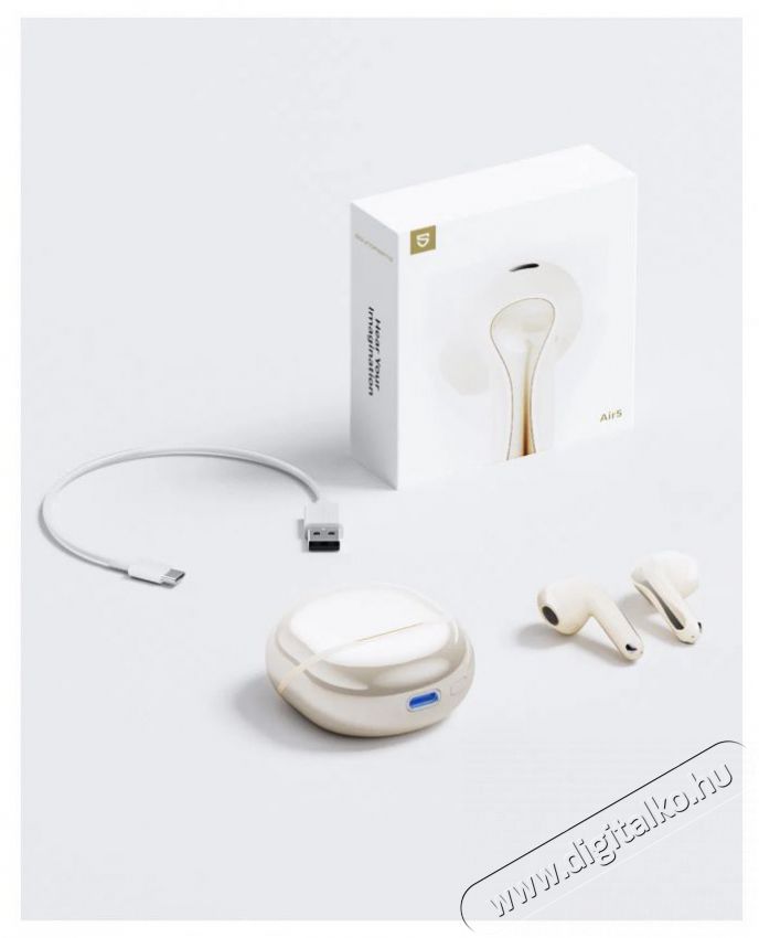 Soundpeats Air5 Cream Audio-Video / Hifi / Multim&eacute;dia - F&uuml;l &eacute;s Fejhallgat&oacute;k - F&uuml;lhallgat&oacute; mikrofonnal / headset - 519198