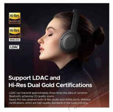 Soundpeats Space Pro Black Audio-Video / Hifi / Multim&eacute;dia - F&uuml;l &eacute;s Fejhallgat&oacute;k - F&uuml;lhallgat&oacute; mikrofonnal / headset - 519195