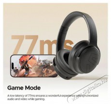 Soundpeats Space Pro Black Audio-Video / Hifi / Multim&eacute;dia - F&uuml;l &eacute;s Fejhallgat&oacute;k - F&uuml;lhallgat&oacute; mikrofonnal / headset - 519195