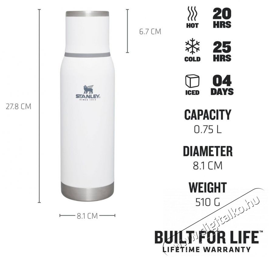 Stanley Thermosz Adventure To-Go 750 ml Polar feh&eacute;r Konyhai term&eacute;kek - Ed&eacute;ny - Termosz - 526214
