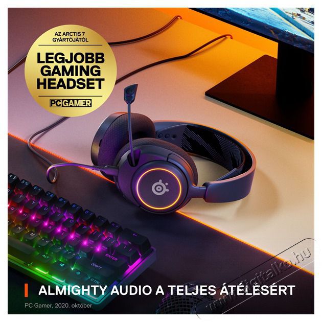 STEELSERIES Arctis Nova 3 fekete gamer headset Audio-Video / Hifi / Multim&eacute;dia - F&uuml;l &eacute;s Fejhallgat&oacute;k - Fejhallgat&oacute; mikrofonnal / headset - 457496