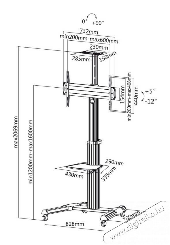 Stell SOS 4100 padl&oacute;&aacute;llv&aacute;ny telev&iacute;zi&oacute;hoz Tv kieg&eacute;sz&iacute;tők - Fali tart&oacute; / konzol - Kieg&eacute;sz&iacute;tő / adapter - 339239