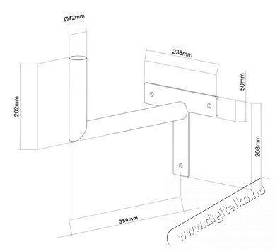 Stell SHO 1121 Falra szerelhető antennatart&oacute; Tv kieg&eacute;sz&iacute;tők - Fali tart&oacute; / konzol - Antenna tart&oacute; - 261834
