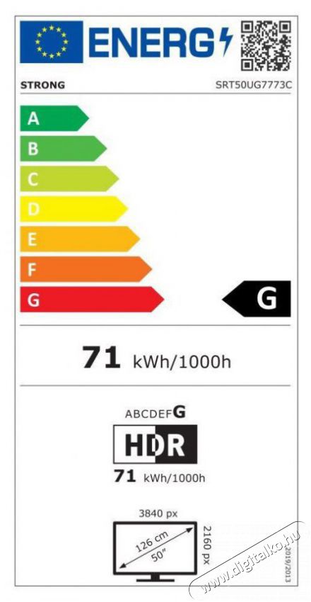 Strong 50  SRT50UG7773C Telev&iacute;zi&oacute;k - LED telev&iacute;zi&oacute; - UHD 4K felbont&aacute;s&uacute; - 506078