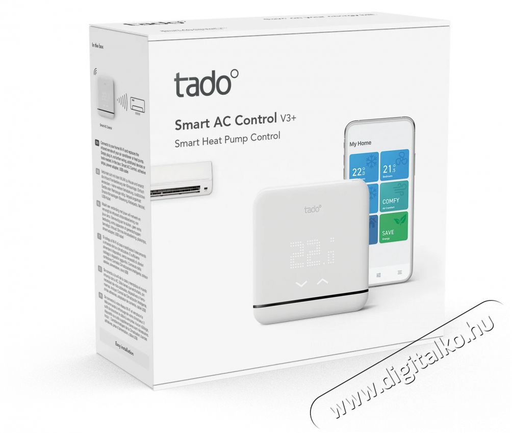 Tado Smart AC Control V3 + H&aacute;ztart&aacute;s / Otthon / K&uuml;lt&eacute;r - Okos otthon - Kieg&eacute;sz&iacute;tő - 508235