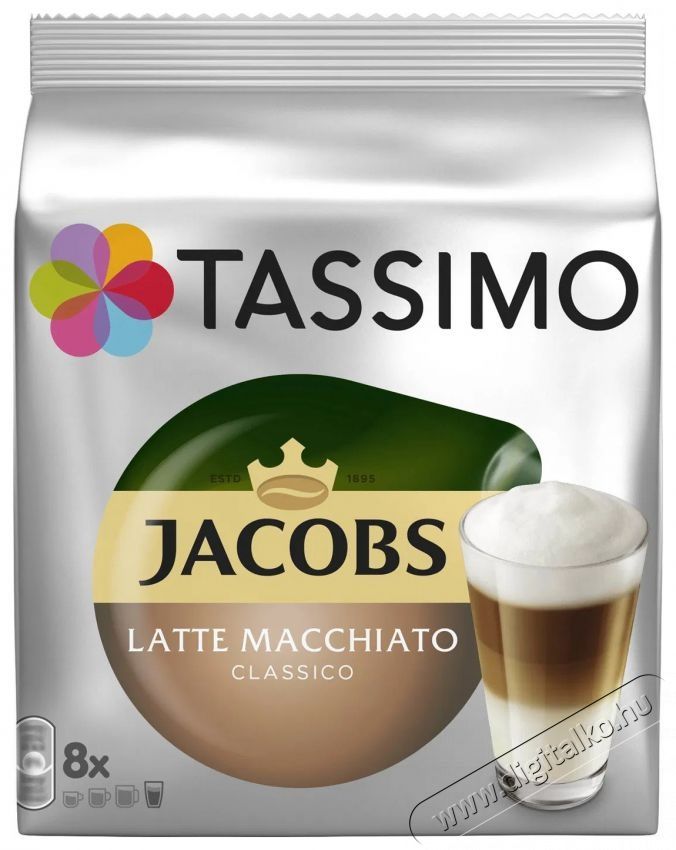 TASSIMO Jacobs Latte Macchiato Kapszula 8db Konyhai term&eacute;kek - K&aacute;v&eacute;főző / k&aacute;v&eacute;&ouml;rlő / kieg&eacute;sz&iacute;tő - K&aacute;v&eacute; kapszula / pod / szemes / őr&ouml;lt k&aacute;v&eacute; - 503792