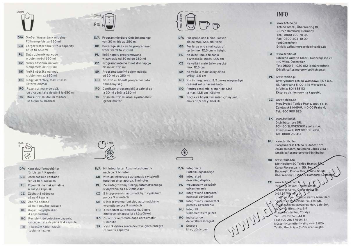 Tchibo Cafissimo Easy kapszul&aacute;s k&aacute;v&eacute;főző - fekete Konyhai term&eacute;kek - K&aacute;v&eacute;főző / k&aacute;v&eacute;&ouml;rlő / kieg&eacute;sz&iacute;tő - Kapszul&aacute;s / podos k&aacute;v&eacute;főző - 353442
