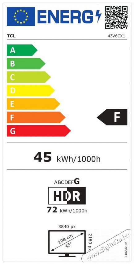 TCL 43  43V6C Telev&iacute;zi&oacute;k - LED telev&iacute;zi&oacute; - UHD 4K felbont&aacute;s&uacute; - 506108