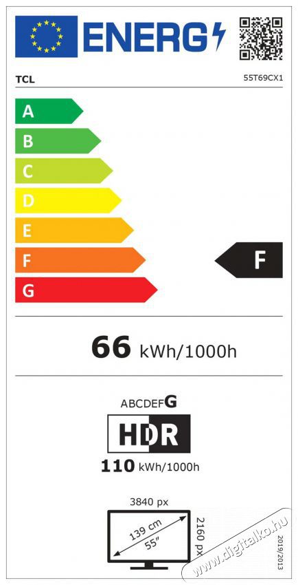 TCL 55  55T69C Telev&iacute;zi&oacute;k - LED telev&iacute;zi&oacute; - UHD 4K felbont&aacute;s&uacute; - 506106