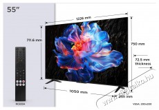 TCL 55P6K (2025-&ouml;s Modell) Google Smart telev&iacute;zi&oacute; Telev&iacute;zi&oacute;k - LED telev&iacute;zi&oacute; - UHD 4K felbont&aacute;s&uacute; - 506094