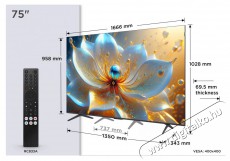 TCL 75  75T8C Telev&iacute;zi&oacute;k - LED telev&iacute;zi&oacute; - UHD 4K felbont&aacute;s&uacute; - 506091