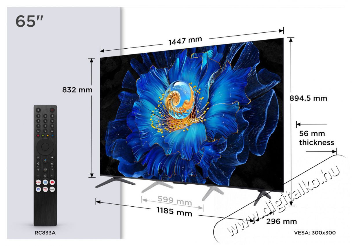 TCL 65C6KS Telev&iacute;zi&oacute;k - LED telev&iacute;zi&oacute; - UHD 4K felbont&aacute;s&uacute; - 512430