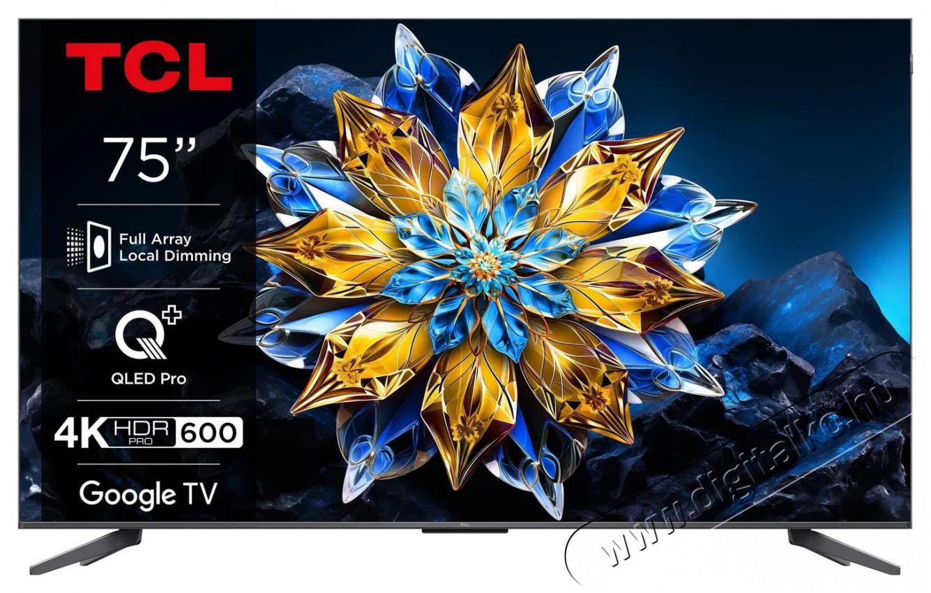 75C655 PRO Smart LED Televízió, 189 cm, 4K, QLED, HDR, Google TV