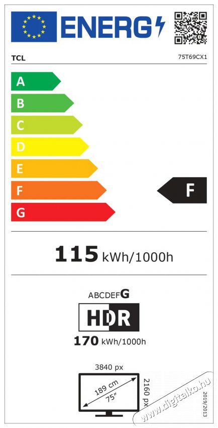 TCL 75T69C Telev&iacute;zi&oacute;k - LED telev&iacute;zi&oacute; - UHD 4K felbont&aacute;s&uacute; - 512479