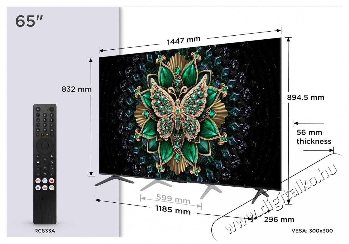TCL 65C6K UHD Smart QD-MiniLED telev&iacute;zi&oacute; Telev&iacute;zi&oacute;k - LED telev&iacute;zi&oacute; - UHD 4K felbont&aacute;s&uacute; - 531360