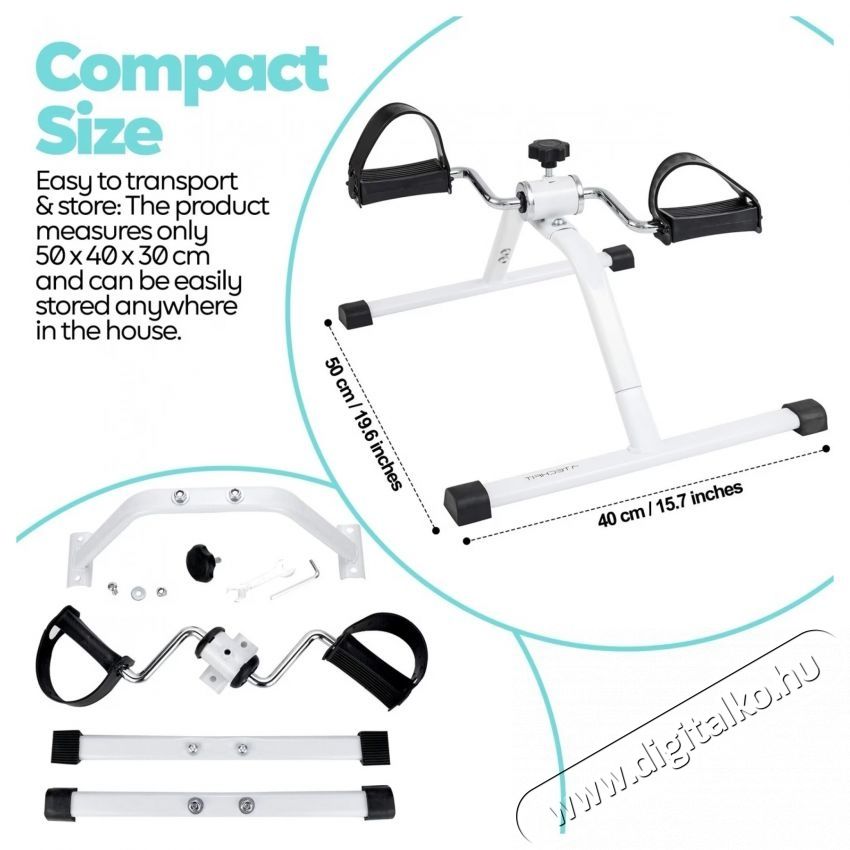 TECHFIT mini edzőker&eacute;kp&aacute;r, ergonomikusan form&aacute;zott ped&aacute;lokkal, feh&eacute;r Sz&eacute;ps&eacute;g&aacute;pol&aacute;s / Eg&eacute;szs&eacute;g - Egy&eacute;b sz&eacute;ps&eacute;g / eg&eacute;szs&eacute;g term&eacute;k - 535793