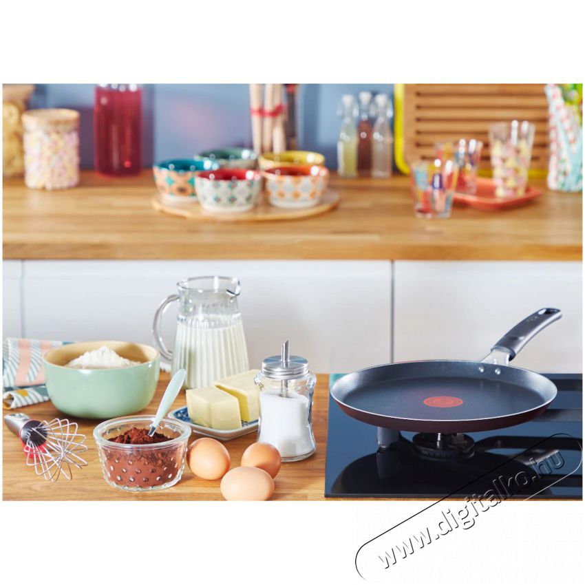 Tefal B5671053 Simply Clean red palacsintas&uuml;tő - 25cm Konyhai term&eacute;kek - Ed&eacute;ny - Serpenyő - 372199