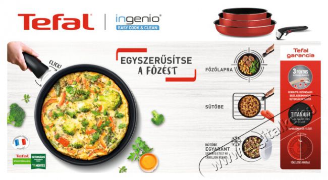Tefal L1529402 Ingenio 6 Easy cook serpenyő szett Konyhai term&eacute;kek - Ed&eacute;ny - Ed&eacute;ny k&eacute;szlet - 381726