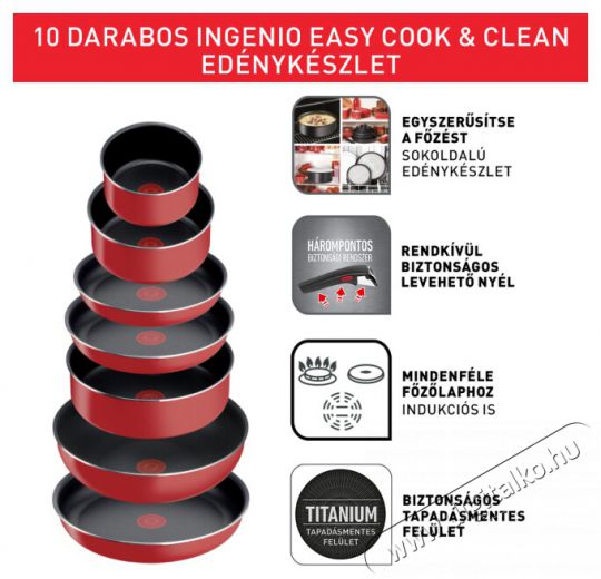 Tefal L1529402 Ingenio 6 Easy cook serpenyő szett Konyhai term&eacute;kek - Ed&eacute;ny - Ed&eacute;ny k&eacute;szlet - 381726