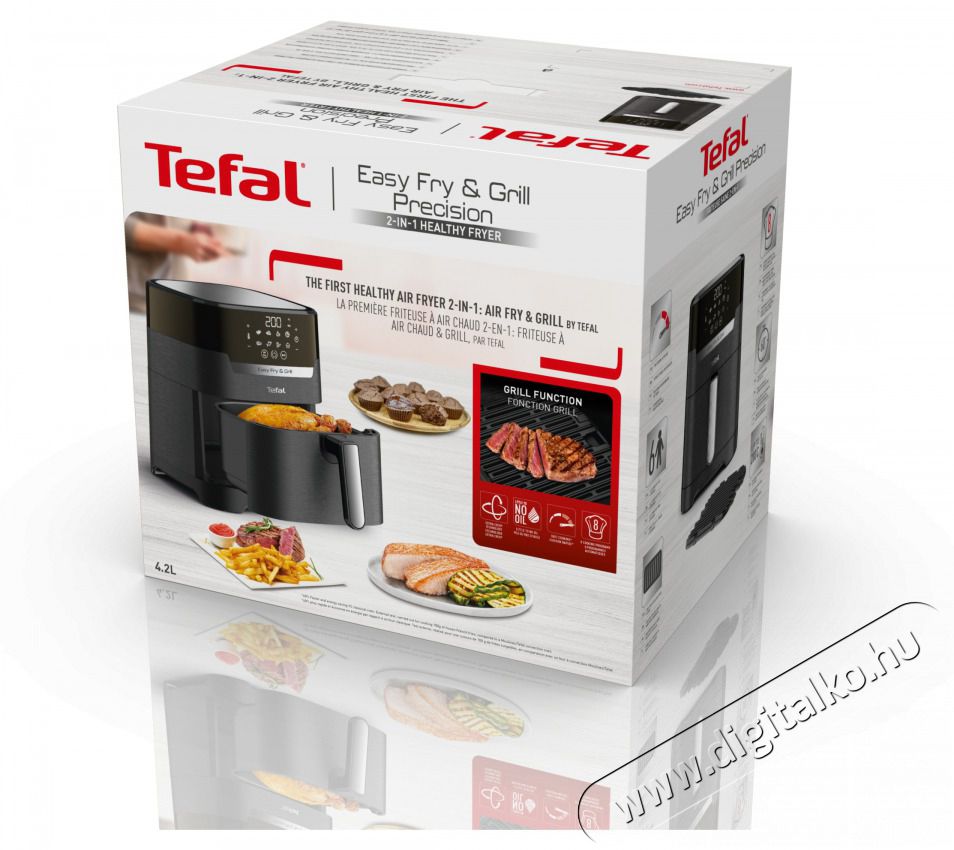 Tefal EY505815 Forr&oacute;levegős fritőz Konyhai term&eacute;kek - Konyhai kisg&eacute;p (s&uuml;t&eacute;s / főz&eacute;s / hűt&eacute;s / &eacute;telk&eacute;sz&iacute;t&eacute;s) - L&eacute;gkever&eacute;ses főzőg&eacute;p / elektromos kukta / multifunkci&oacute;s s&uuml;tő - 381723