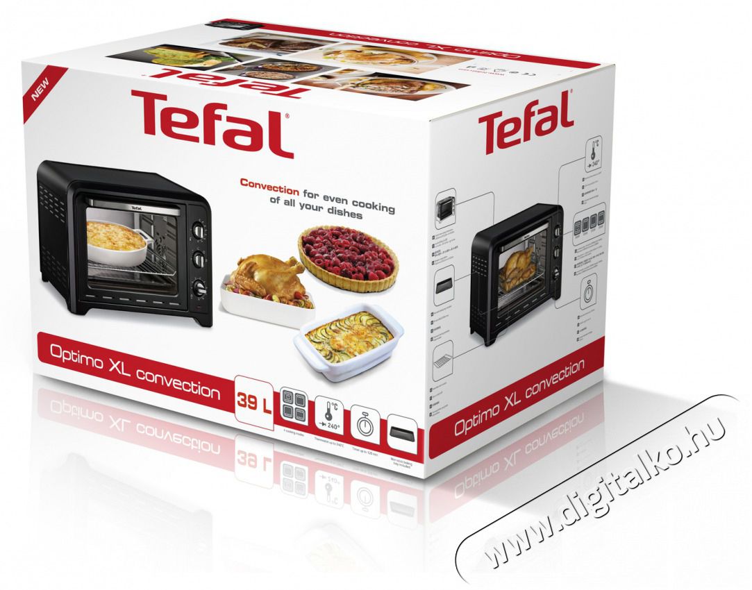 Tefal OF484811 Optimo mini s&uuml;tő Konyhai term&eacute;kek - S&uuml;tő-főzőlap, tűzhely (szabadon&aacute;ll&oacute;) - Mini s&uuml;tő / mini grill / mini konyha - 366988
