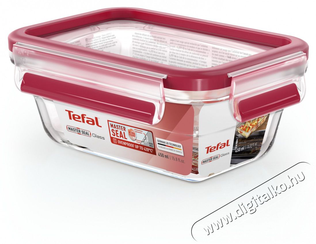 Tefal N1040510 N&eacute;gysz&ouml;gletű &uuml;veg t&aacute;rol&oacute;ed&eacute;ny 0,45 L  Konyhai term&eacute;kek - Konyhai eszk&ouml;z - Egy&eacute;b konyhai eszk&ouml;z - 465236
