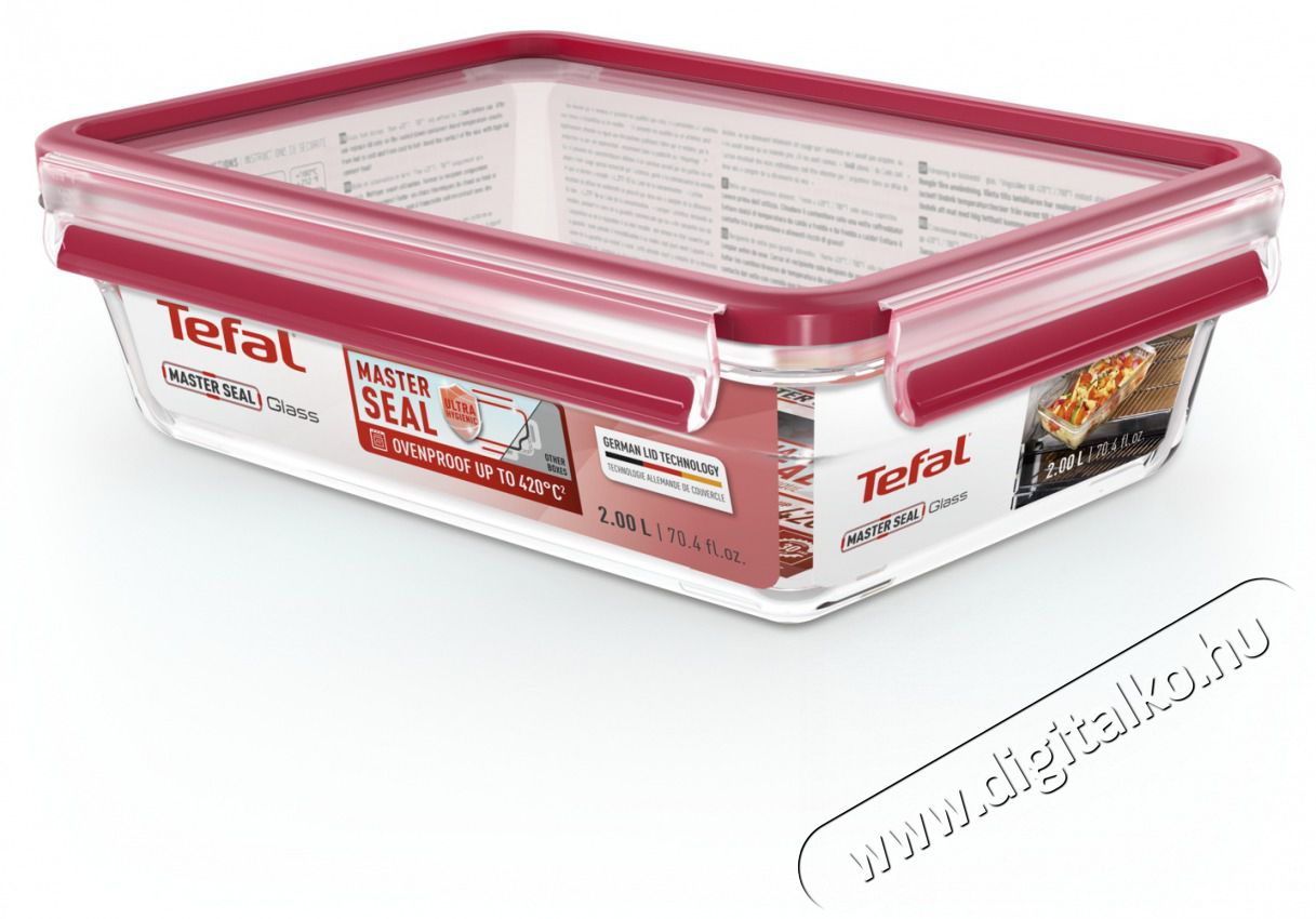 Tefal N1041110 N&eacute;gysz&ouml;gletű &uuml;veg t&aacute;rol&oacute;ed&eacute;ny 2L Konyhai term&eacute;kek - Konyhai eszk&ouml;z - Egy&eacute;b konyhai eszk&ouml;z - 465239
