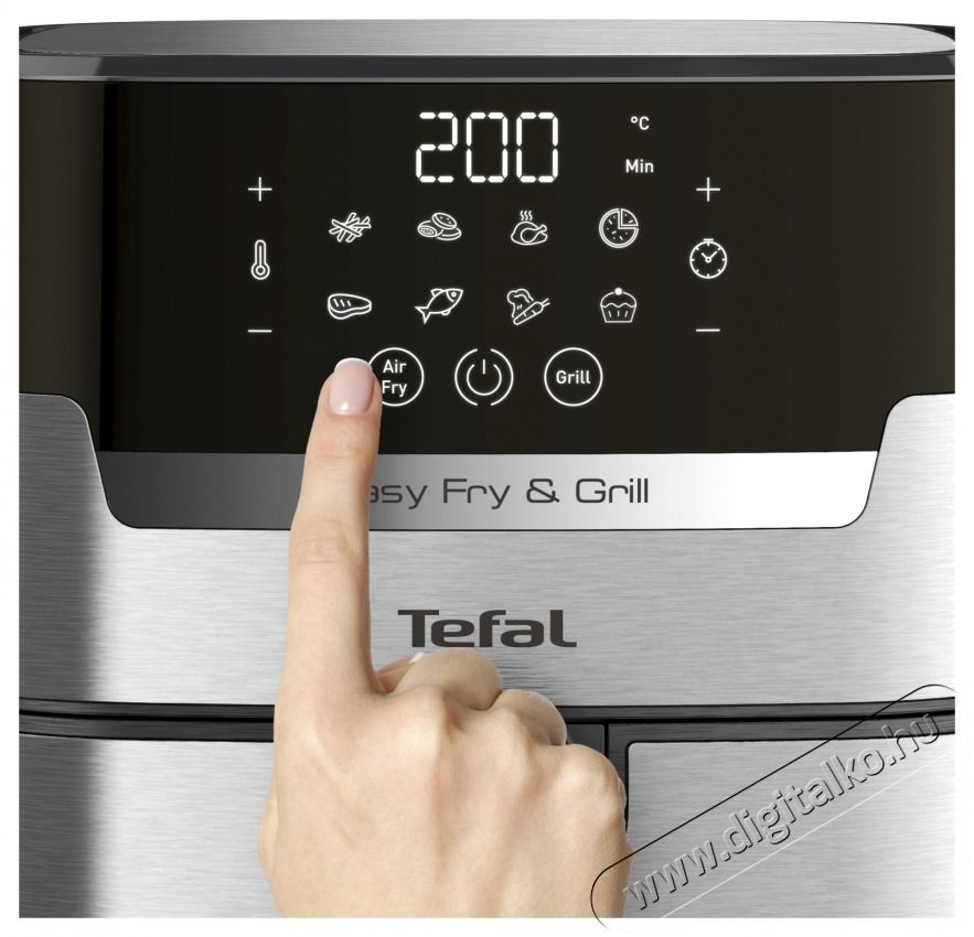 Tefal EY505D15 FORR&Oacute;LEVEGŐS OLAJS&Uuml;TŐ Konyhai term&eacute;kek - Konyhai kisg&eacute;p (s&uuml;t&eacute;s / főz&eacute;s / hűt&eacute;s / &eacute;telk&eacute;sz&iacute;t&eacute;s) - L&eacute;gkever&eacute;ses főzőg&eacute;p / elektromos kukta / multifunkci&oacute;s s&uuml;tő - 470634