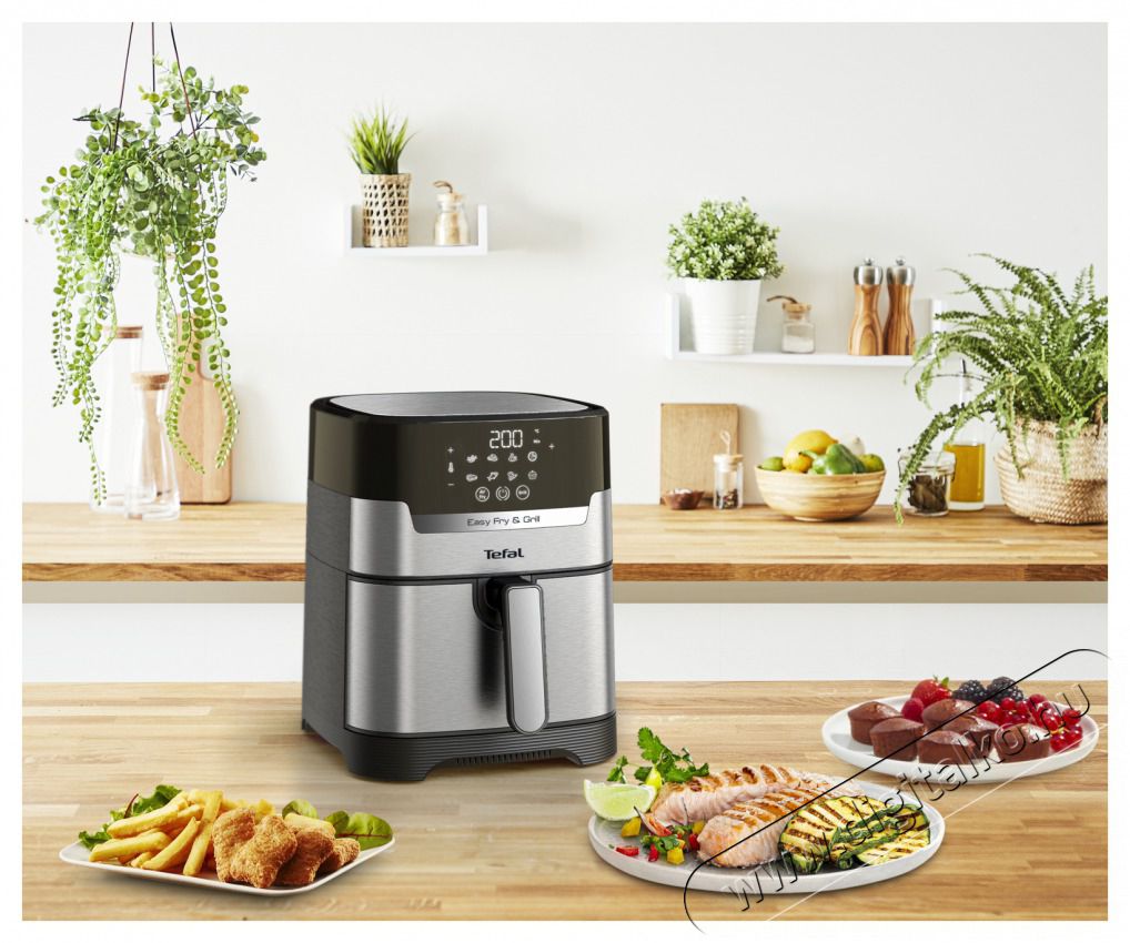Tefal EY505D15 FORR&Oacute;LEVEGŐS OLAJS&Uuml;TŐ Konyhai term&eacute;kek - Konyhai kisg&eacute;p (s&uuml;t&eacute;s / főz&eacute;s / hűt&eacute;s / &eacute;telk&eacute;sz&iacute;t&eacute;s) - L&eacute;gkever&eacute;ses főzőg&eacute;p / elektromos kukta / multifunkci&oacute;s s&uuml;tő - 470634