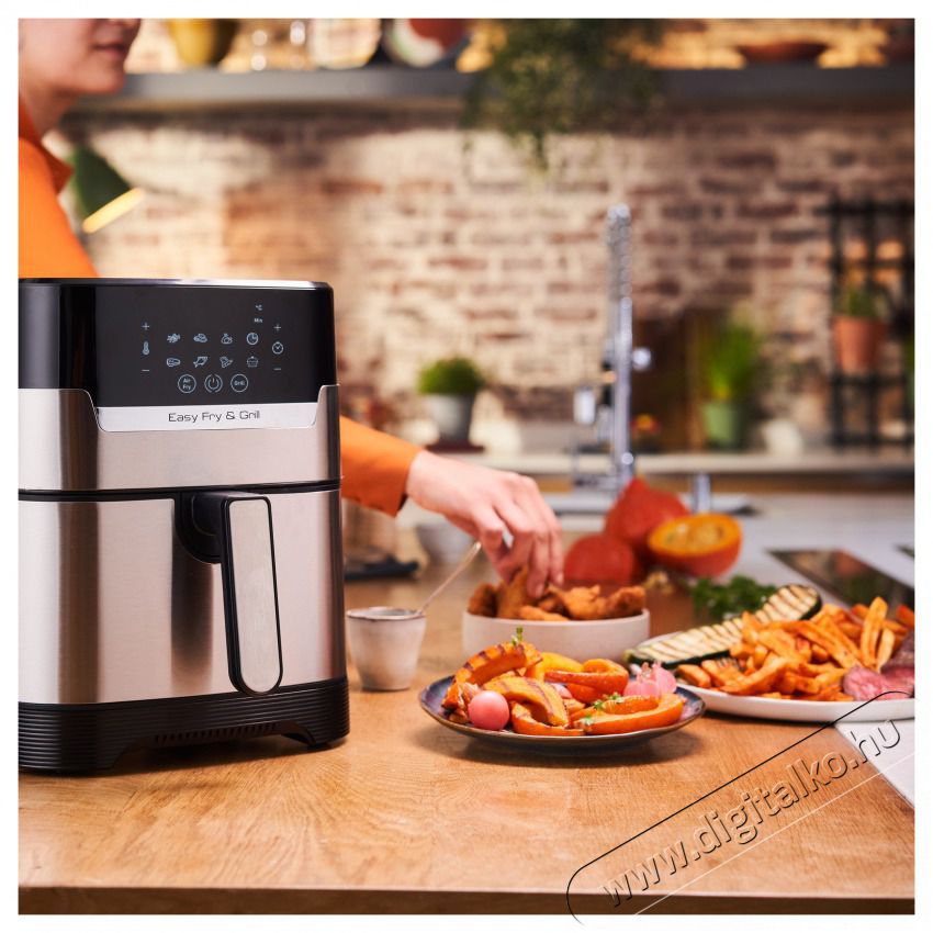 Tefal EY505D15 FORR&Oacute;LEVEGŐS OLAJS&Uuml;TŐ Konyhai term&eacute;kek - Konyhai kisg&eacute;p (s&uuml;t&eacute;s / főz&eacute;s / hűt&eacute;s / &eacute;telk&eacute;sz&iacute;t&eacute;s) - L&eacute;gkever&eacute;ses főzőg&eacute;p / elektromos kukta / multifunkci&oacute;s s&uuml;tő - 470634