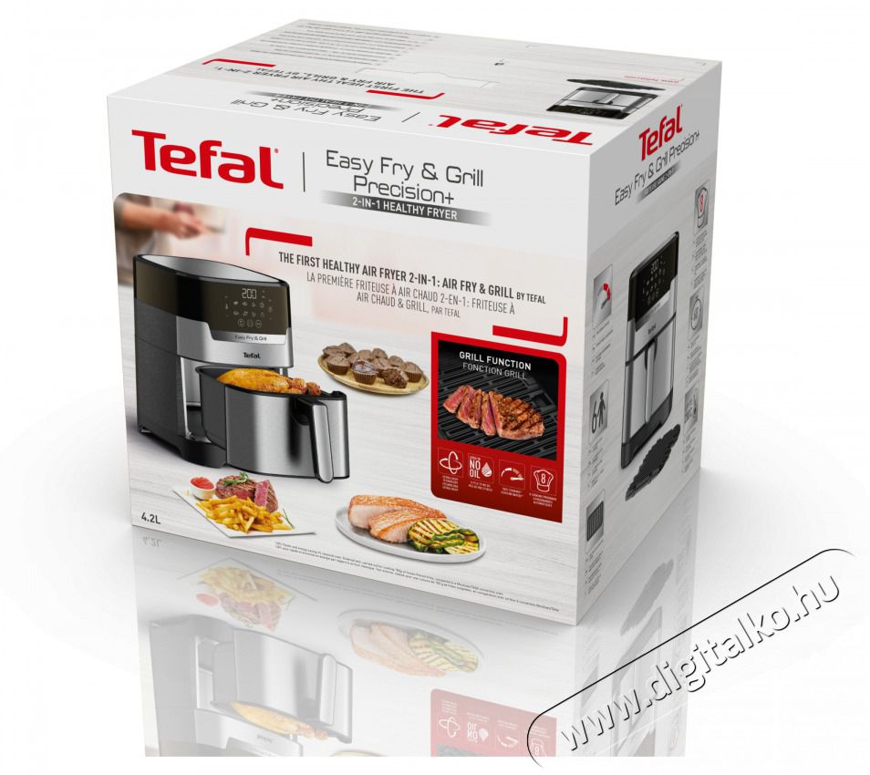 Tefal EY505D15 FORR&Oacute;LEVEGŐS OLAJS&Uuml;TŐ Konyhai term&eacute;kek - Konyhai kisg&eacute;p (s&uuml;t&eacute;s / főz&eacute;s / hűt&eacute;s / &eacute;telk&eacute;sz&iacute;t&eacute;s) - L&eacute;gkever&eacute;ses főzőg&eacute;p / elektromos kukta / multifunkci&oacute;s s&uuml;tő - 470634