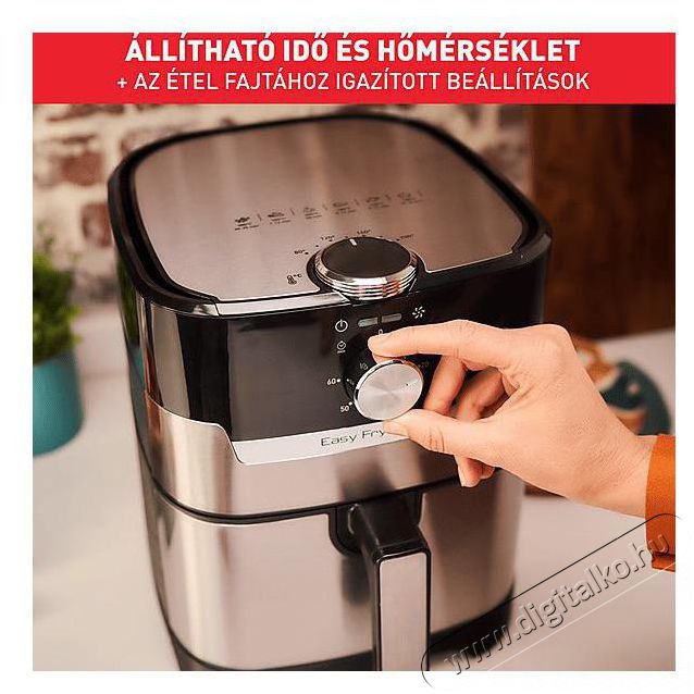 Tefal EY505D15 FORR&Oacute;LEVEGŐS OLAJS&Uuml;TŐ Konyhai term&eacute;kek - Konyhai kisg&eacute;p (s&uuml;t&eacute;s / főz&eacute;s / hűt&eacute;s / &eacute;telk&eacute;sz&iacute;t&eacute;s) - L&eacute;gkever&eacute;ses főzőg&eacute;p / elektromos kukta / multifunkci&oacute;s s&uuml;tő - 470634