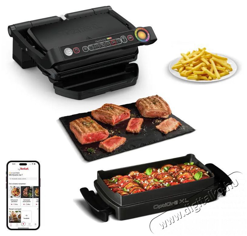 Tefal GC714834 Asztali grill Konyhai term&eacute;kek - Konyhai kisg&eacute;p (s&uuml;t&eacute;s / főz&eacute;s / hűt&eacute;s / &eacute;telk&eacute;sz&iacute;t&eacute;s) - Kontakt grill s&uuml;tő / s&uuml;tőlap - 384213