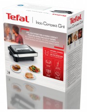 Tefal GC270D10 Inicio Compact sz&uuml;rke-fekete kontaktgrill Konyhai term&eacute;kek - Konyhai kisg&eacute;p (s&uuml;t&eacute;s / főz&eacute;s / hűt&eacute;s / &eacute;telk&eacute;sz&iacute;t&eacute;s) - Kontakt grill s&uuml;tő / s&uuml;tőlap - 501363
