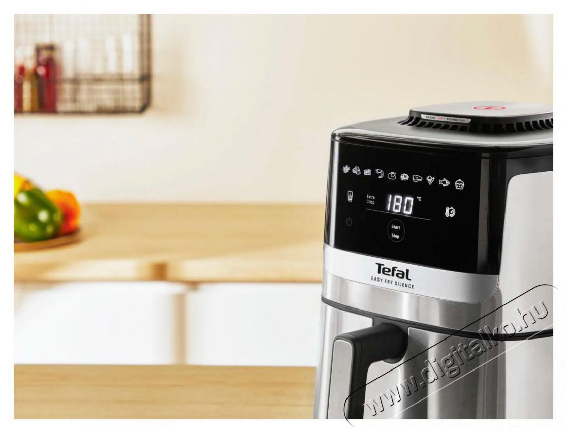 Tefal Easy Fry Silence EY552DE0 forr&oacute;levegős s&uuml;tő Konyhai term&eacute;kek - Konyhai kisg&eacute;p (s&uuml;t&eacute;s / főz&eacute;s / hűt&eacute;s / &eacute;telk&eacute;sz&iacute;t&eacute;s) - L&eacute;gkever&eacute;ses főzőg&eacute;p / elektromos kukta / multifunkci&oacute;s s&uuml;tő - 505786